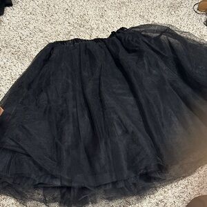Elegant Black Tulle Skirt